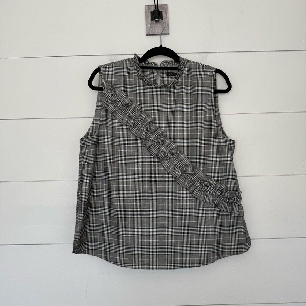 Zara Women’s XL Plaid Ruffle Tank Top